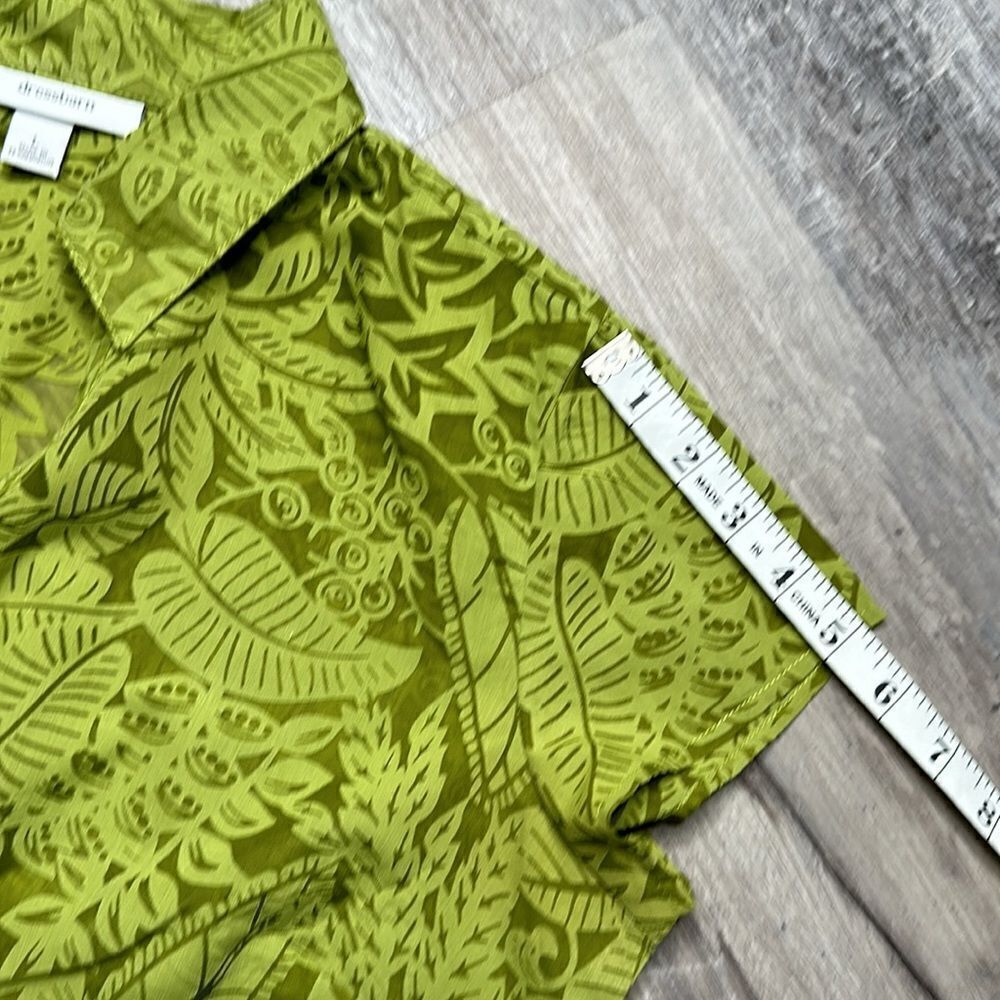 Dressbarn 2 Piece Green Top Set Blouse + Cami | Large | Leaf Print | WA-1578 - Picture 10 of 16